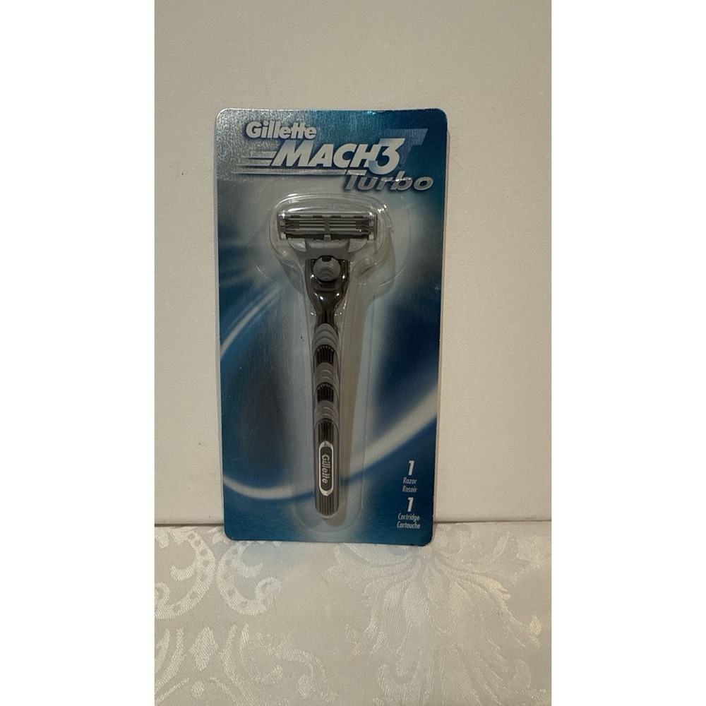 Gillette‎ Mach 3 Turbo Razor & Cartridge Vintage 2001 New Sealed